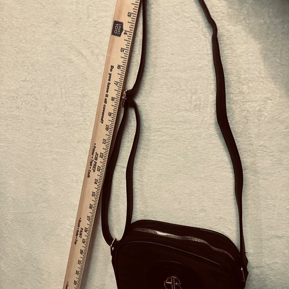 Alexis‎ Bendel Black Nylon Crossbody Bag AB Logo Adjustable Strap